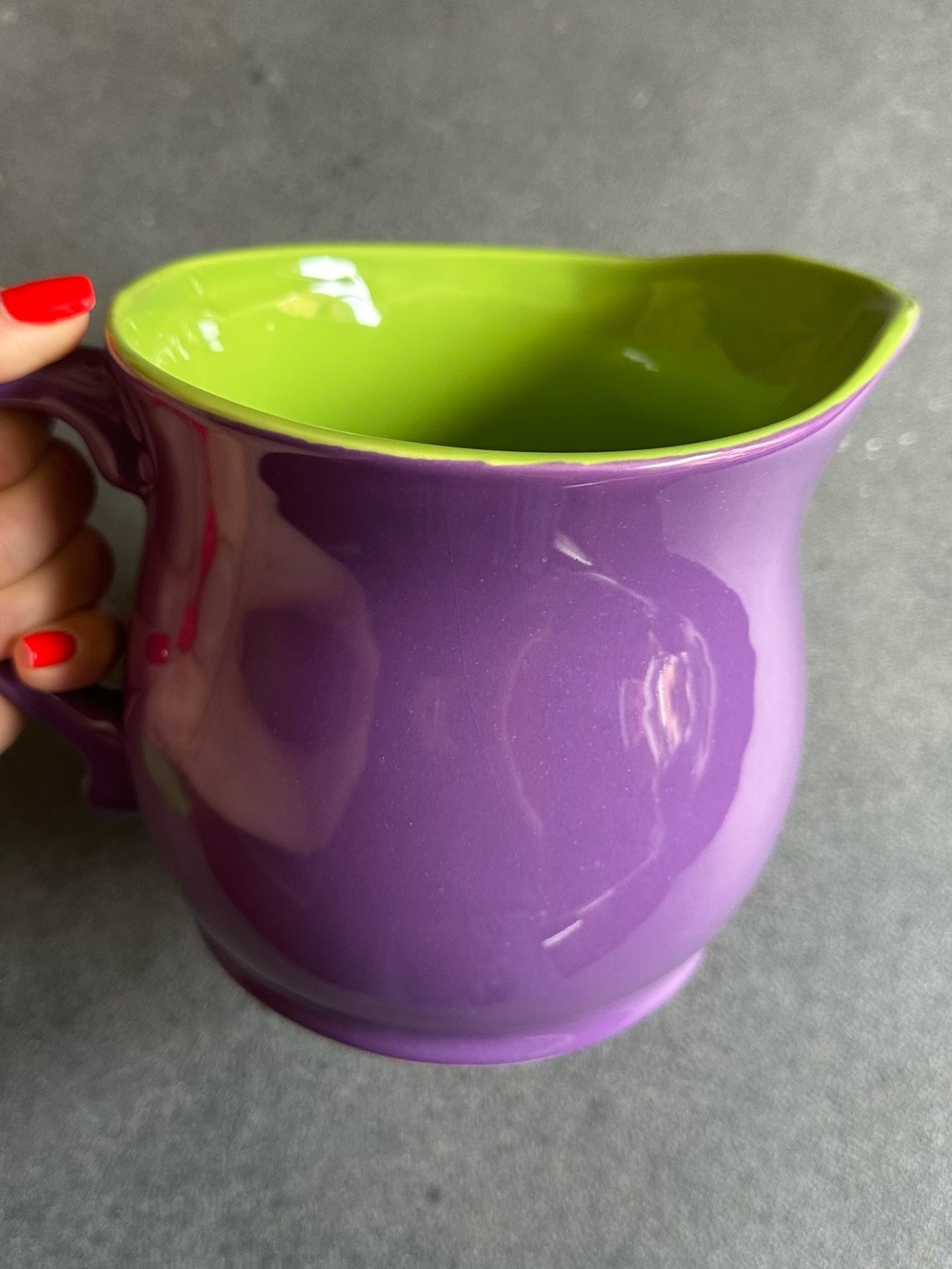 Edible Arrangements Pitcher Purple/Green Ceramic (36oz)